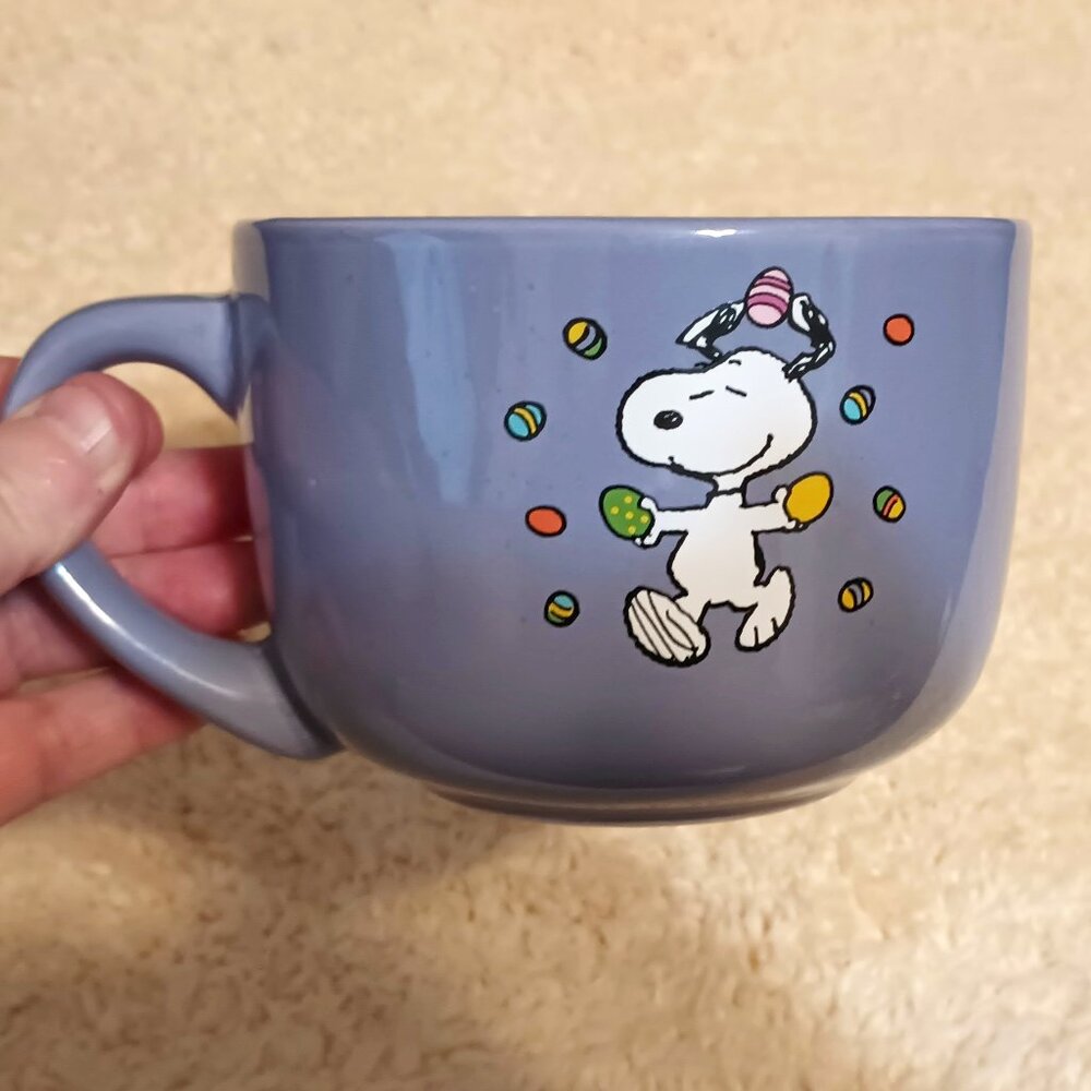 COPY - EUC ~ Peanuts Snoopy, The Easter Beagle, Pastel Purple Soup Mug (24 oz.)